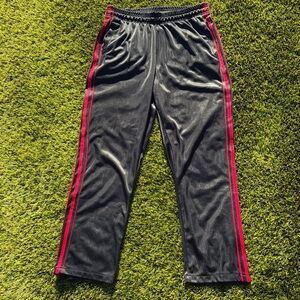 Y2K black and red striped sweatpants